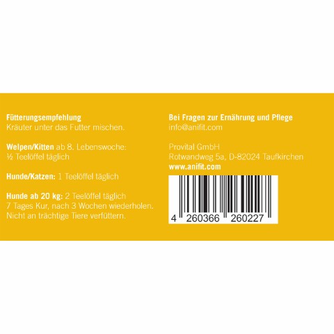 Hund Katze Nahrungsergänzungen Kräuter Wurm-ex 140g 1 Stück -5- Anifit